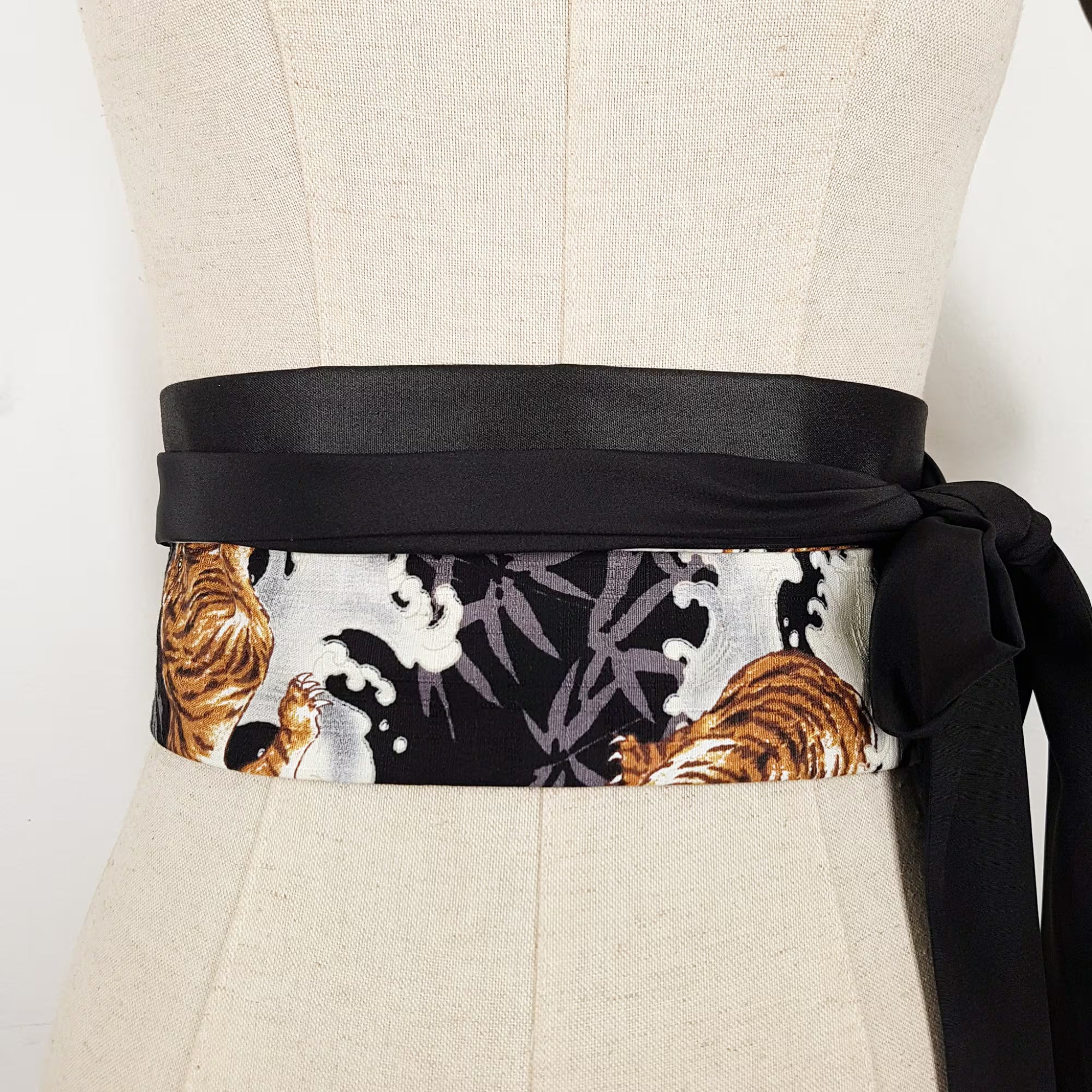 Ceinture réversible Musubi en coton - Tigre et Vague Lot de 3