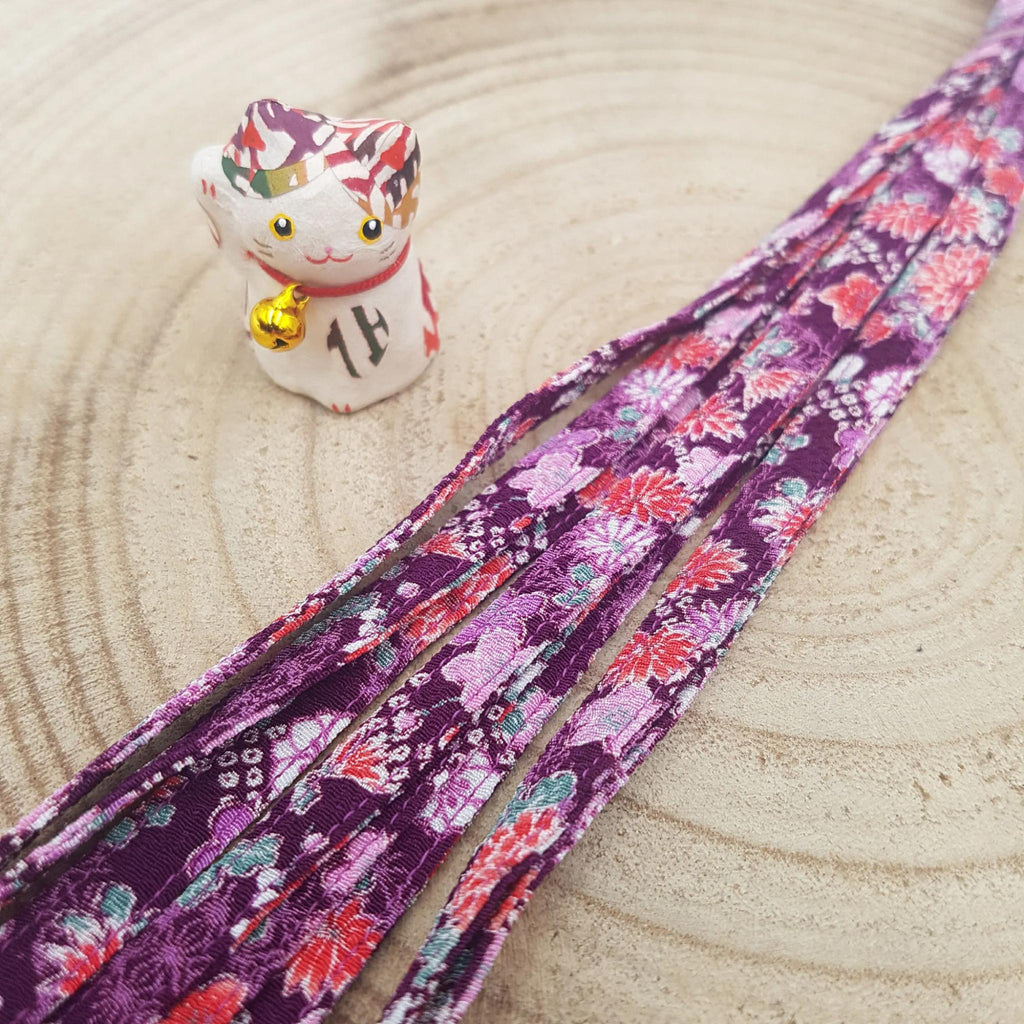 Kimono silk clips in Japanese shibori fabric