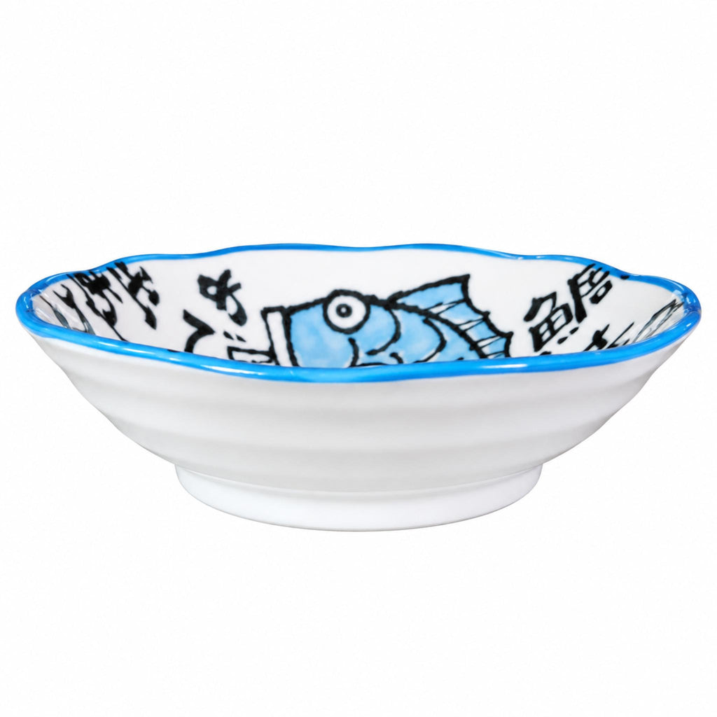 COUPE JAPONAISE PEU PROFONDE – MEDETAI – ROUGE / BLEU- Lot de 3