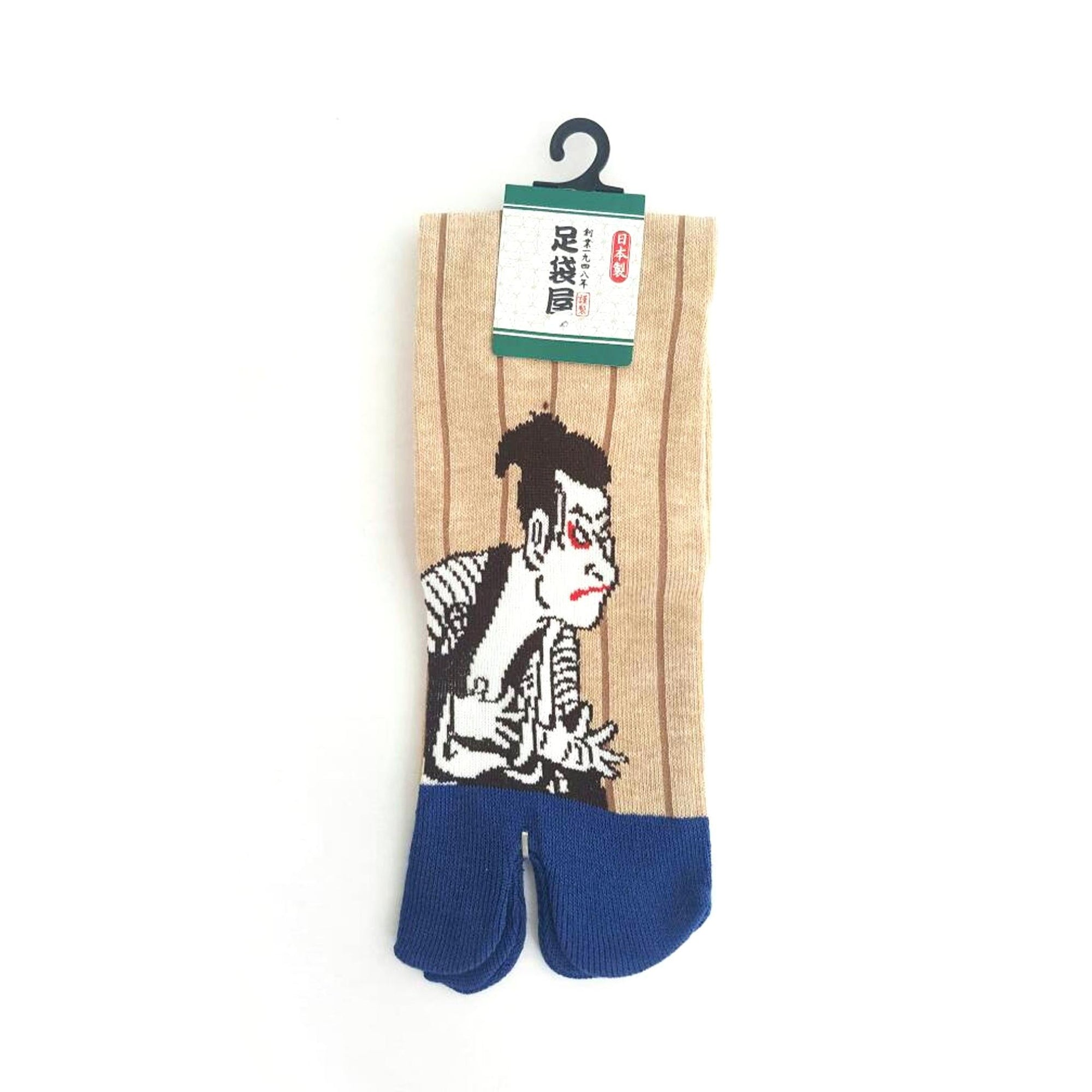 Chaussettes Japonaises Tabi - Motif Kabuki　- Taille Eu 40-45 - par lot de 6 paires