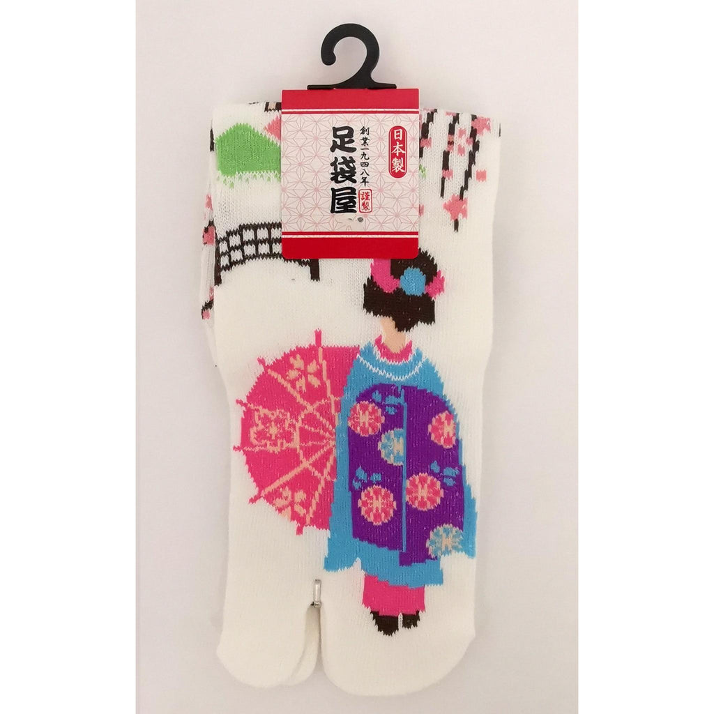 Chaussettes Japonaises Tabi - Motif Maiko Taille Eu34-40 - par lot de 6 paires
