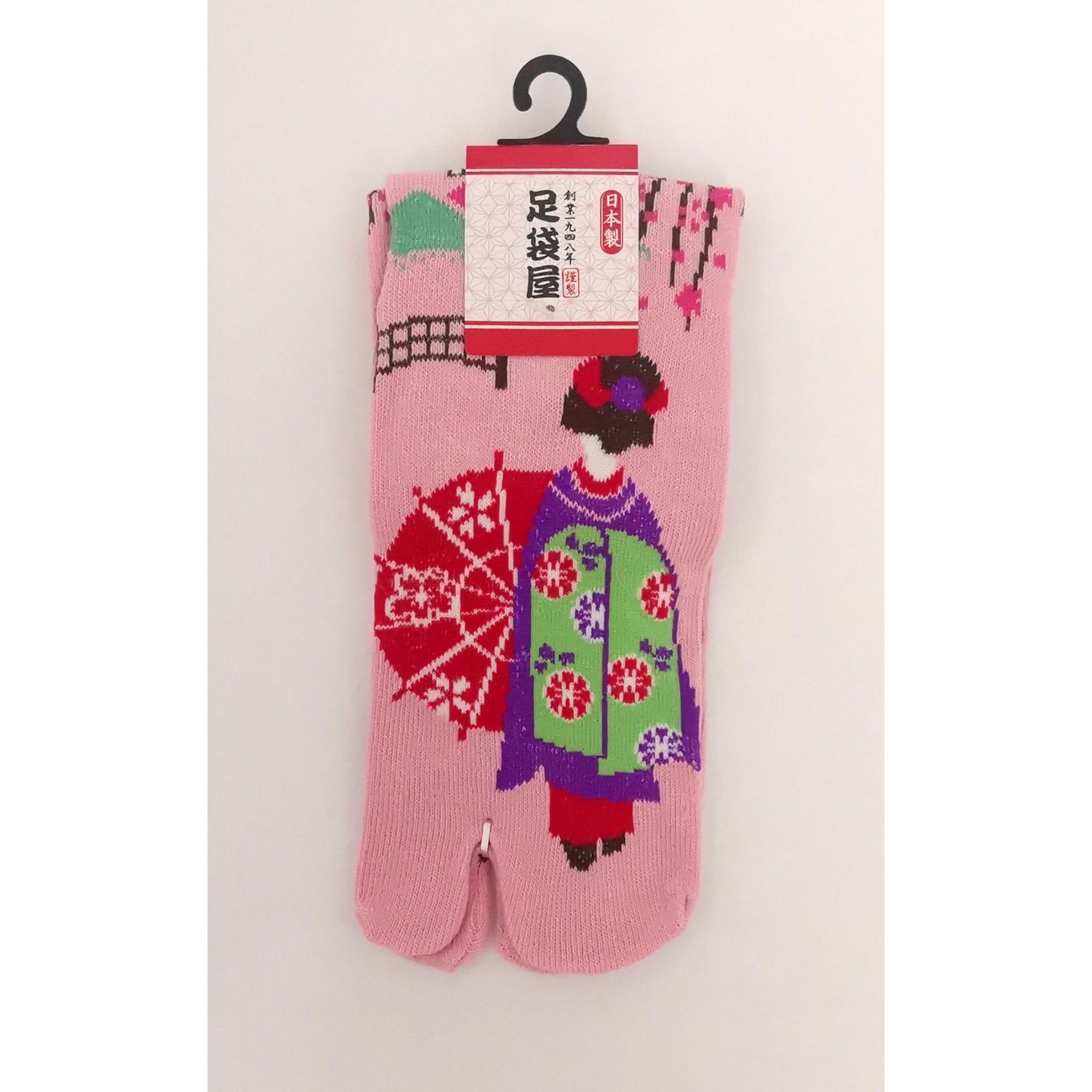 Chaussettes Japonaises Tabi - Motif Maiko Taille Eu34-40 - par lot de 6 paires