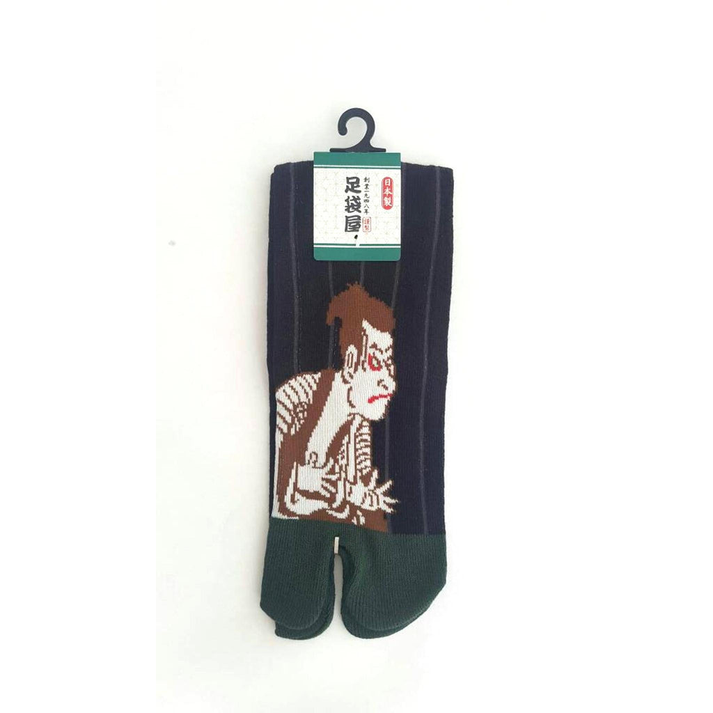 Chaussettes Japonaises Tabi - Motif Kabuki　- Taille Eu 40-45 - par lot de 6 paires