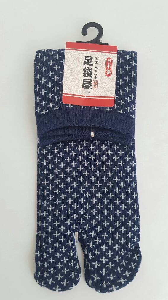 Chaussettes Japonaises Tabi - Motif Sashiko Taille Eu34-40 - par lot de 6 paires