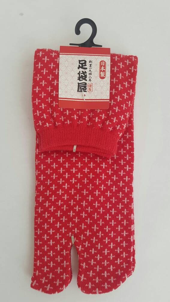 Chaussettes Japonaises Tabi - Motif Sashiko Taille Eu34-40 - par lot de 6 paires
