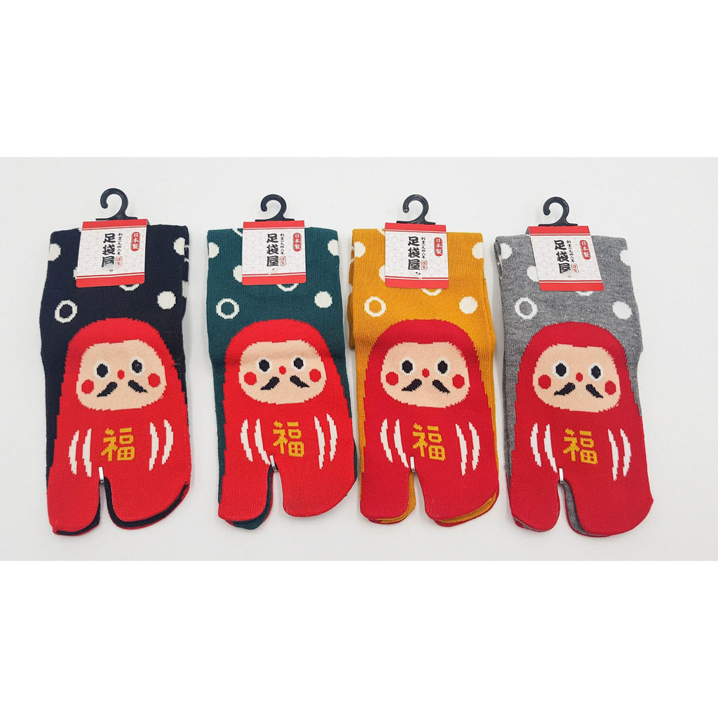 Chaussettes Japonaises Tabi - Motif Daruma - Taille Eu34-40 - par lot de 6 paires