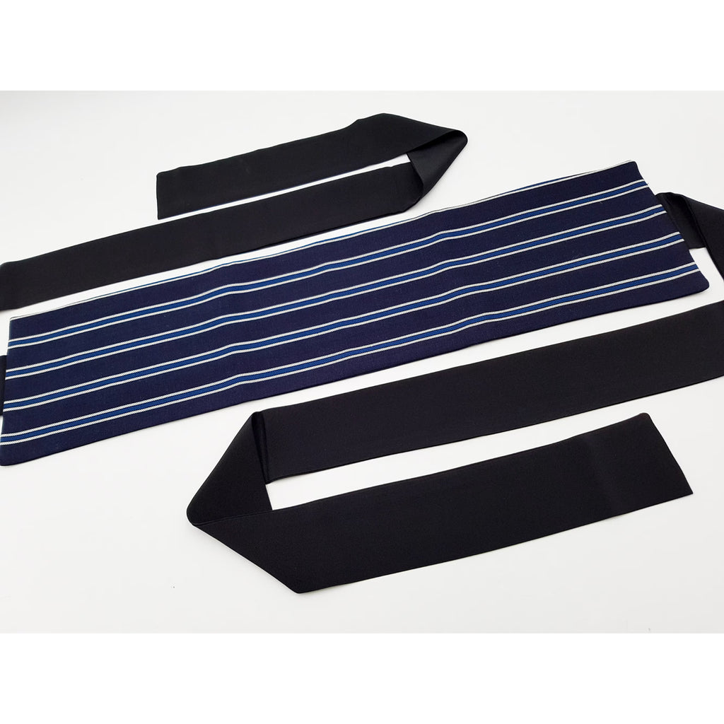 Ceinture réversible Musubi en coton - Rayure Lot de 3