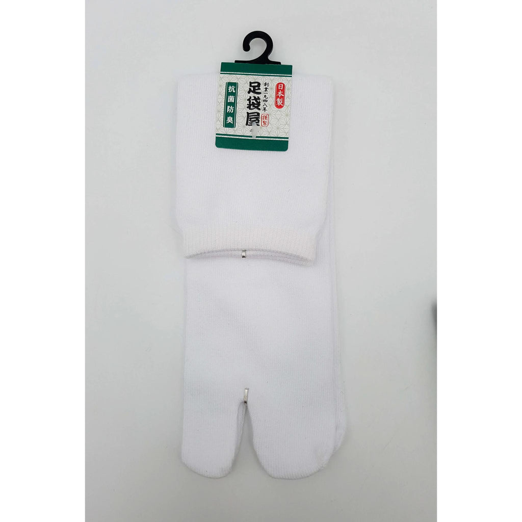 Japanese Cotton Tabi Socks - Plain Black &amp; White Size Large