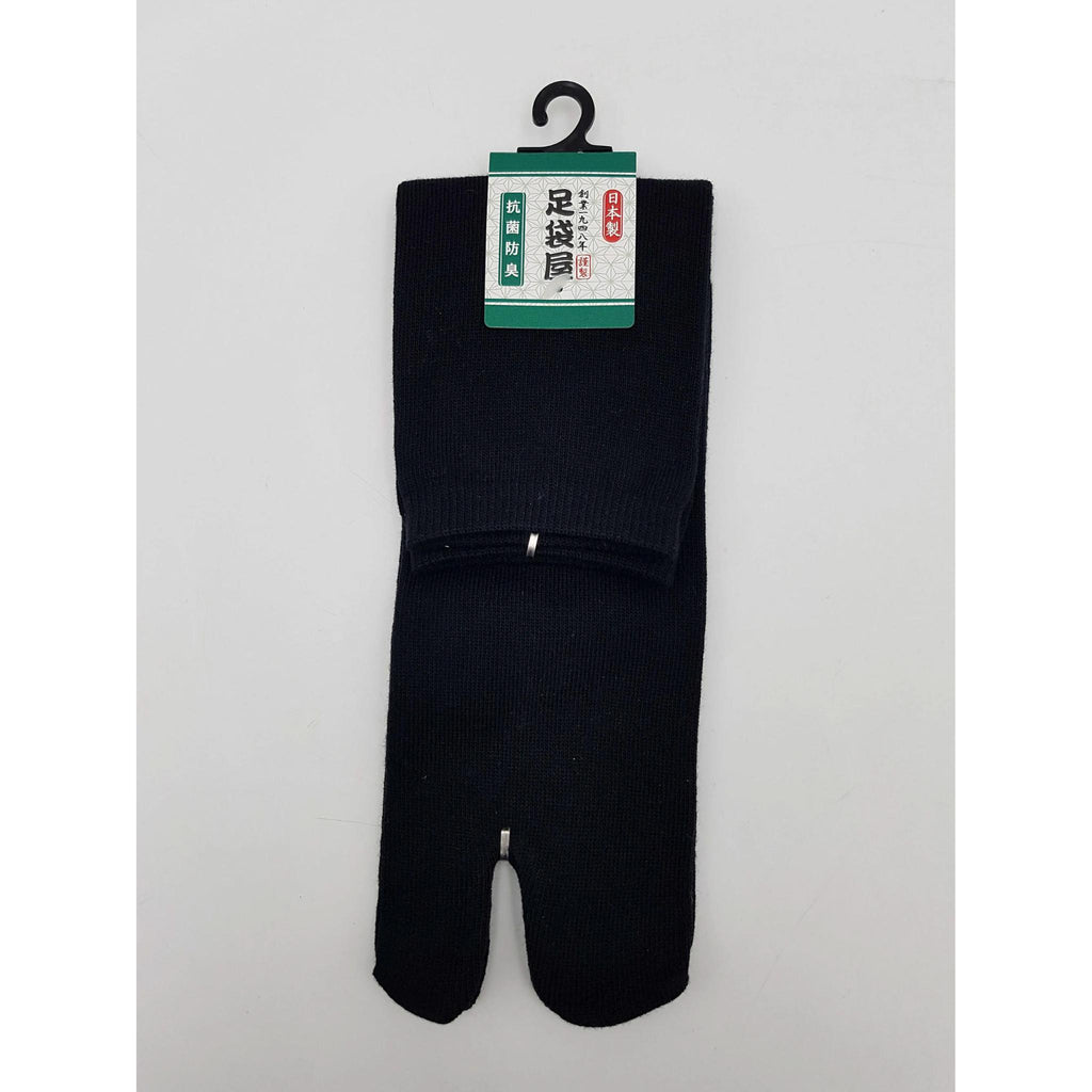 Japanese Cotton Tabi Socks - Plain Black &amp; White Size Large