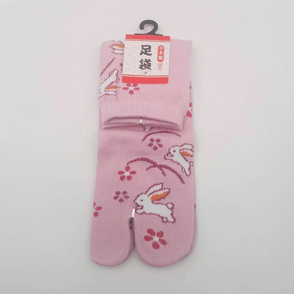 Chaussettes Japonaises Tabi - Motif Lapin Taille Eu34-40 - par lot de 6 paires