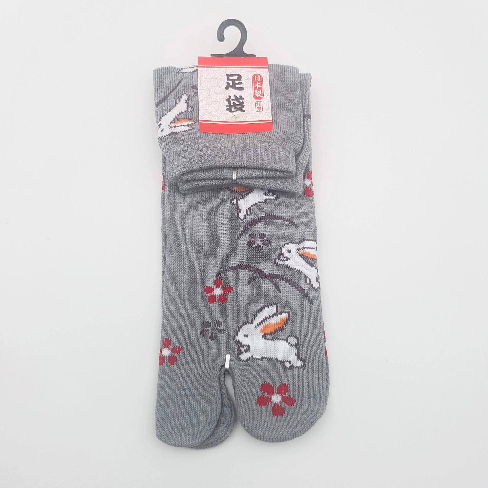 Chaussettes Japonaises Tabi en Coton - Lapin et Fleurs