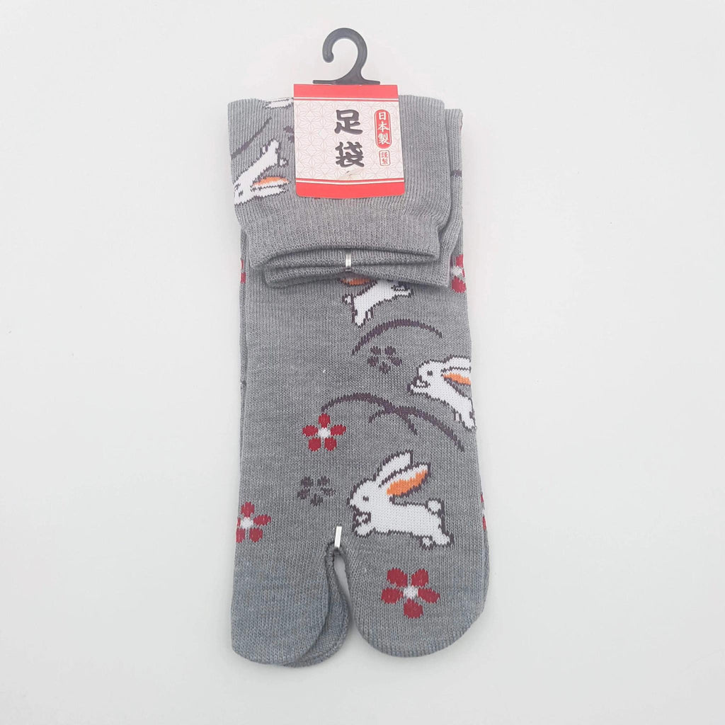 Chaussettes Japonaises Tabi - Motif Lapin Taille Eu34-40 - par lot de 6 paires