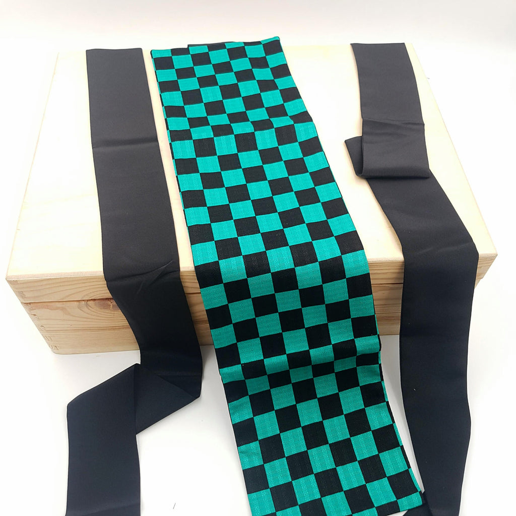 Ceinture réversible Musubi en coton - Damier  Lot de  3