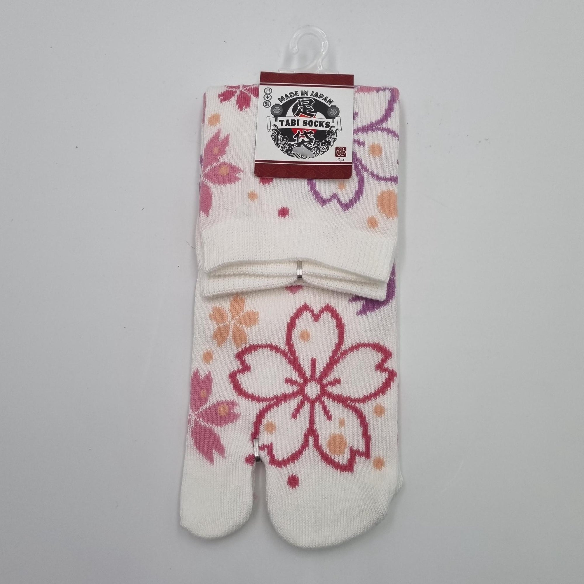 Chaussettes Japonaises Tabi - Motif SAKURA- Taille Eu34-40 - par lot de 6 paires