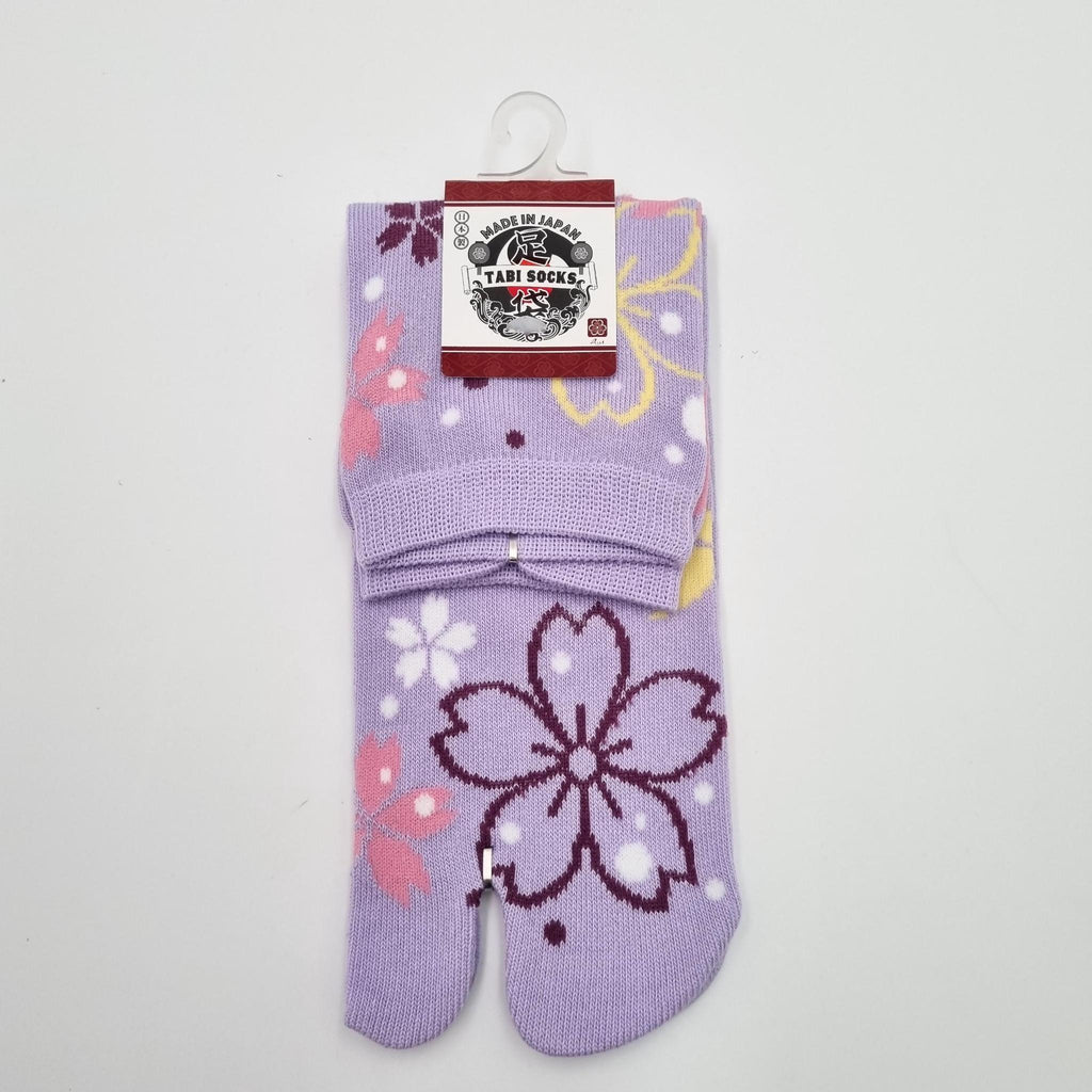 Chaussettes Japonaises Tabi - Motif SAKURA- Taille Eu34-40 - par lot de 6 paires