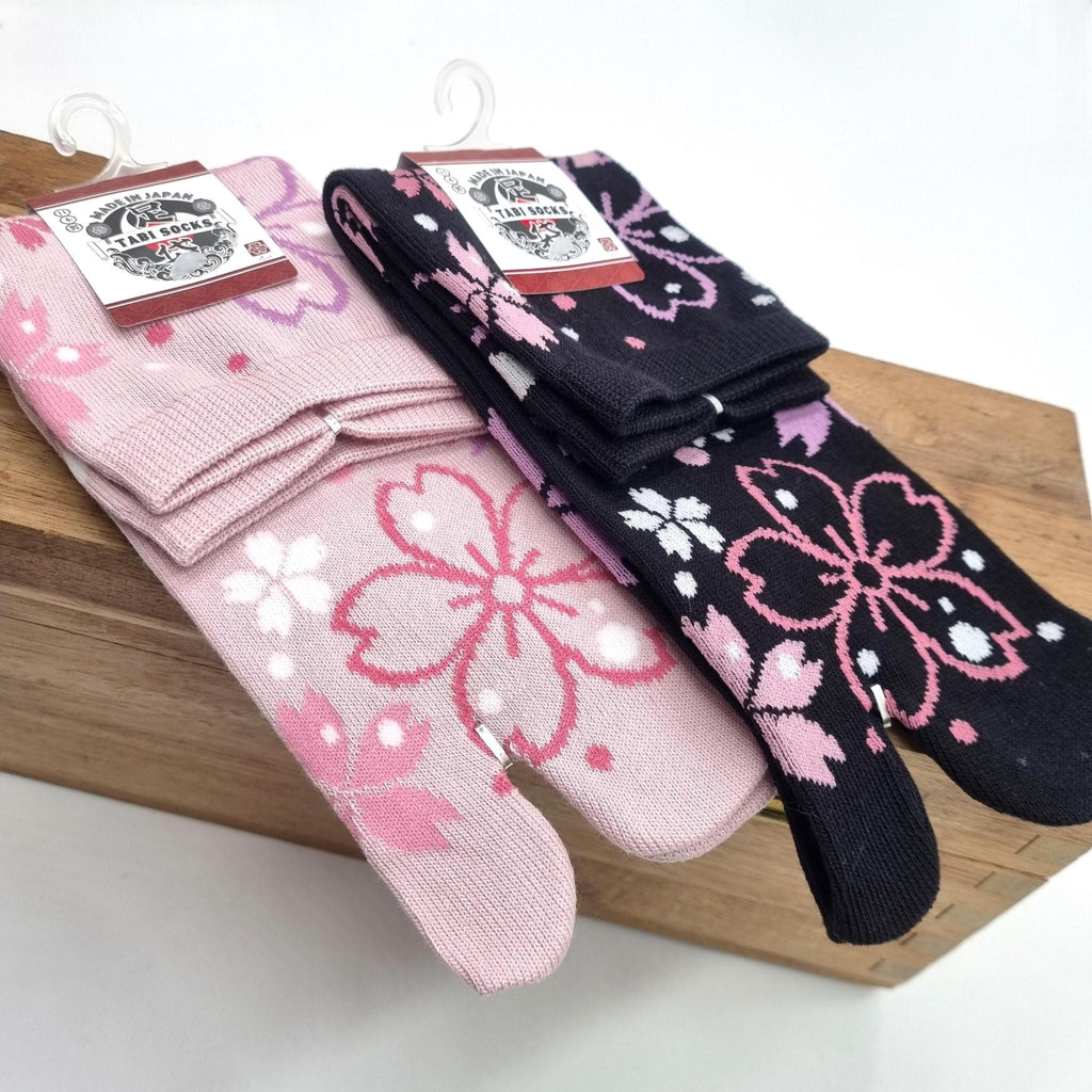 Chaussettes Japonaises Tabi - Motif SAKURA- Taille Eu34-40 - par lot de 6 paires