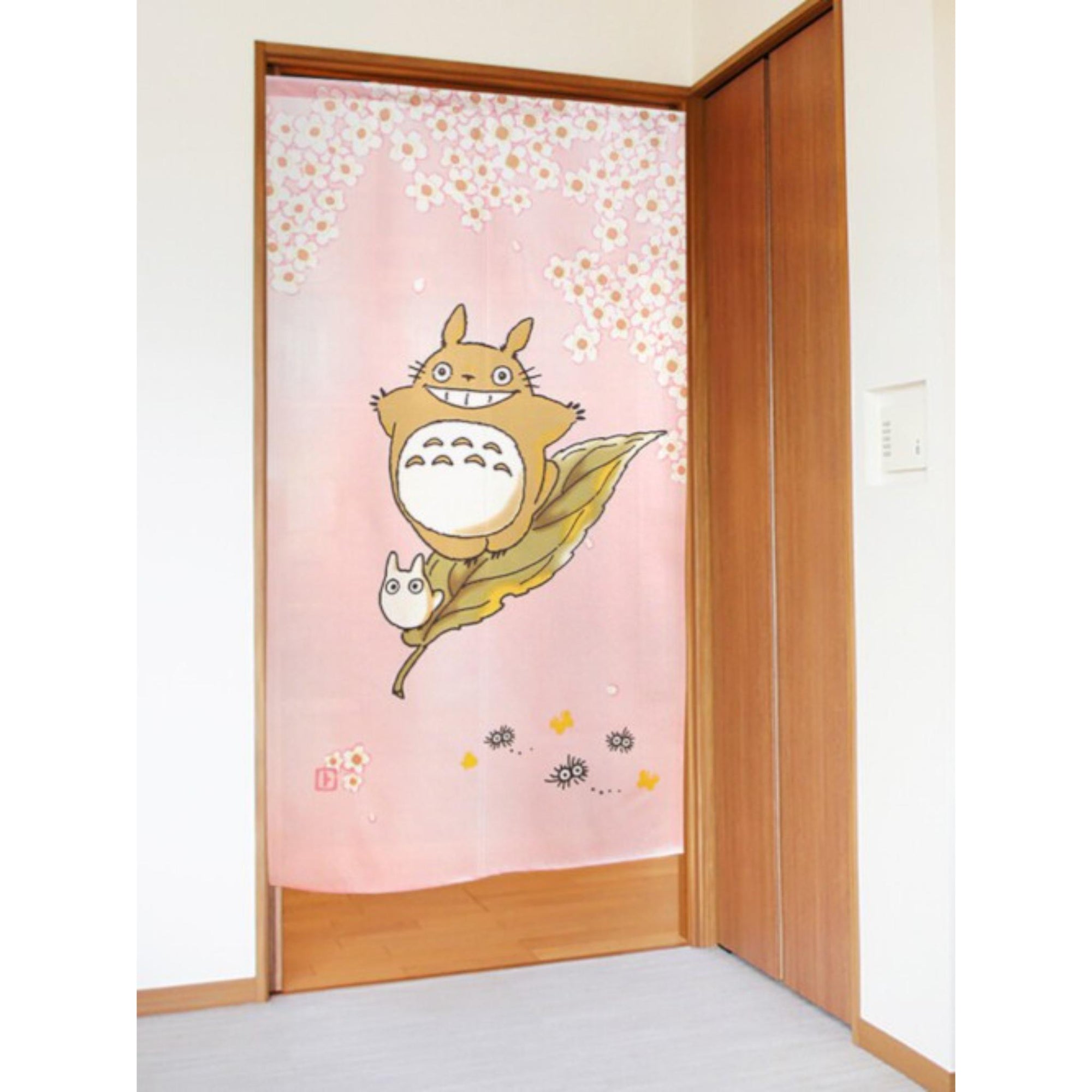 Noren rideau japonais - Totoro Surf sur une Feuille Géante Lot de 2