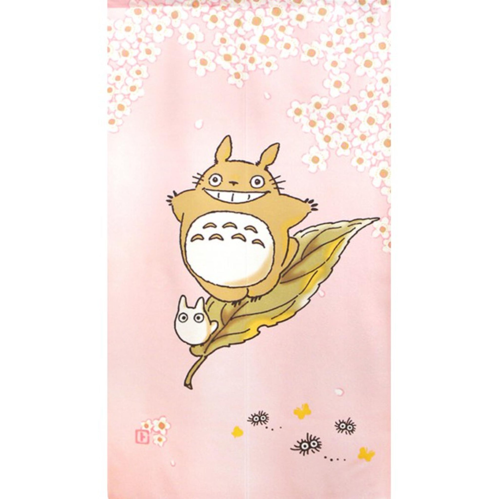 Noren rideau japonais - Totoro Surf sur une Feuille Géante Lot de 2