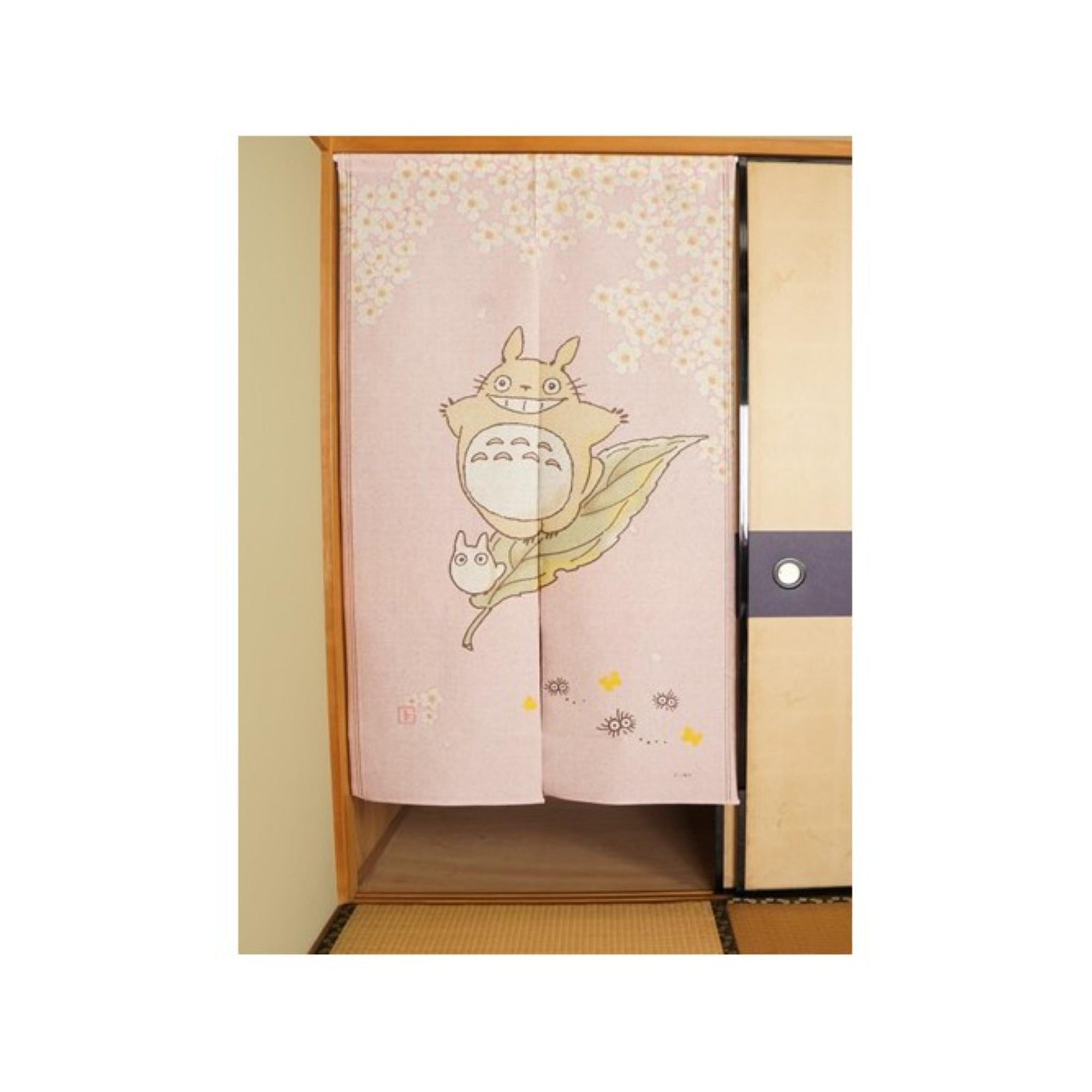Noren rideau japonais - Totoro Surf sur une Feuille Géante Lot de 2