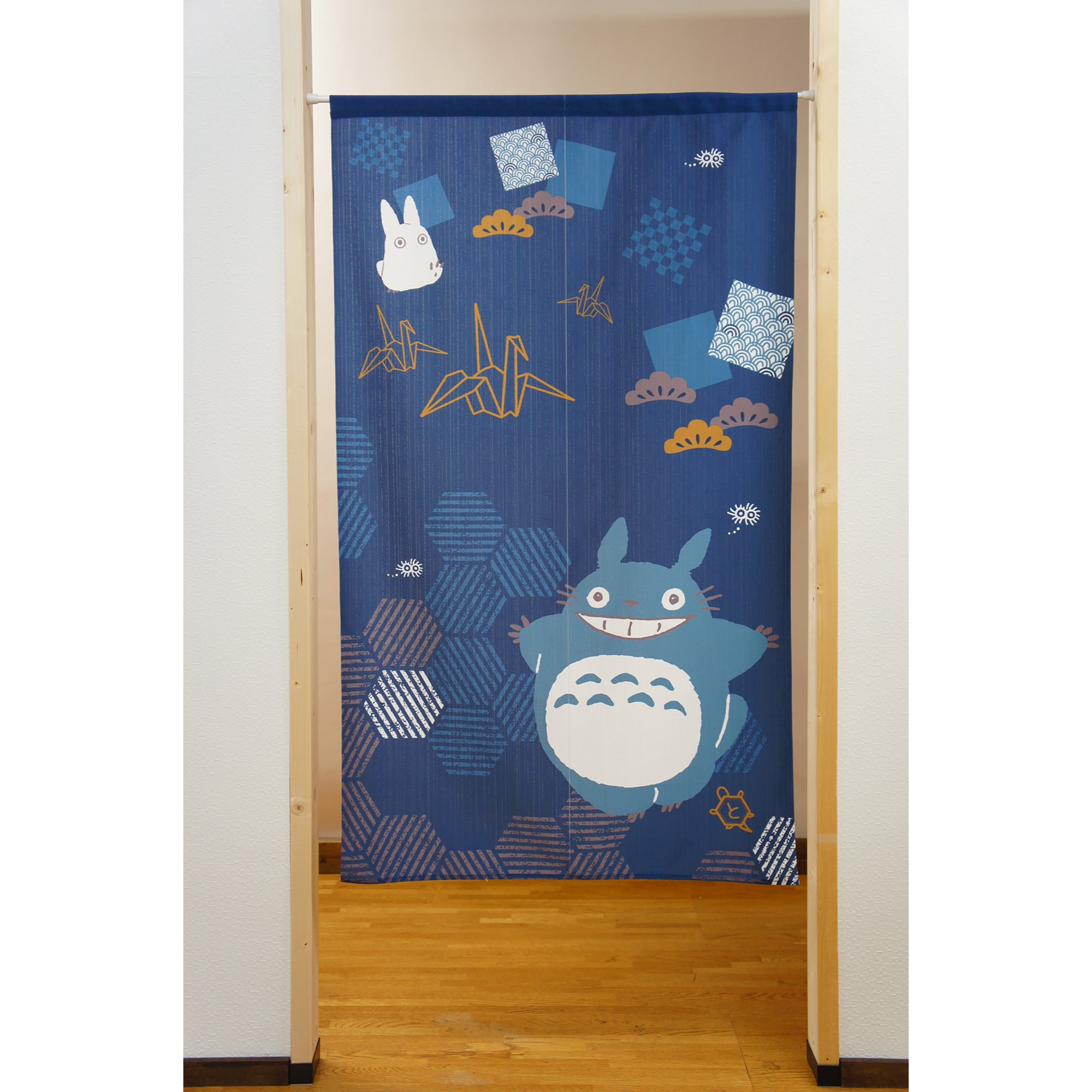 Japanese Noren Curtain - Totoro and Cranes 