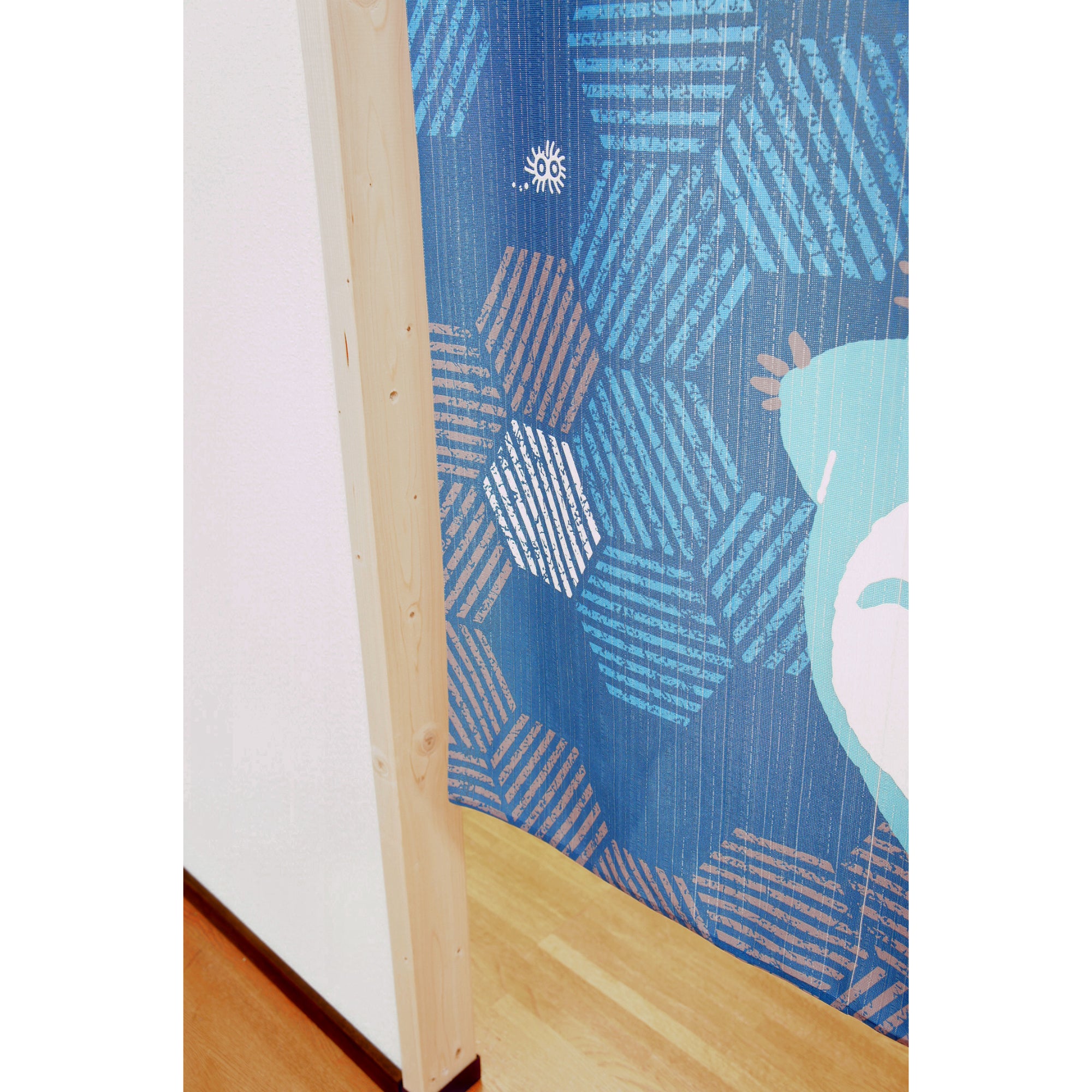 Japanese Noren Curtain - Totoro and Cranes 