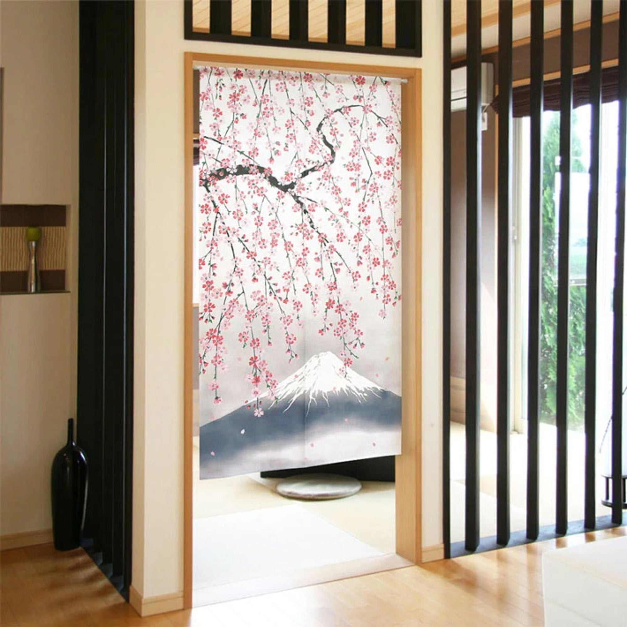 Noren rideau japonais - Sakura et Mont Fuji Lot de 2